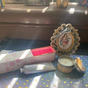 Lollia Hand Cream and Candle Set - Pink and Gold